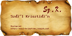 Szél Krisztián névjegykártya