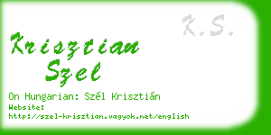 krisztian szel business card