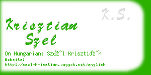 krisztian szel business card